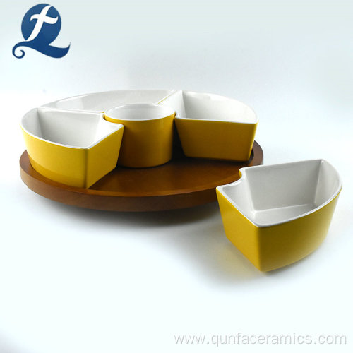 High End Ceramic Rotating Snack Fruit Platter